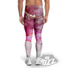 Rose Gold Marble Print Men's Leggings-grizzshop