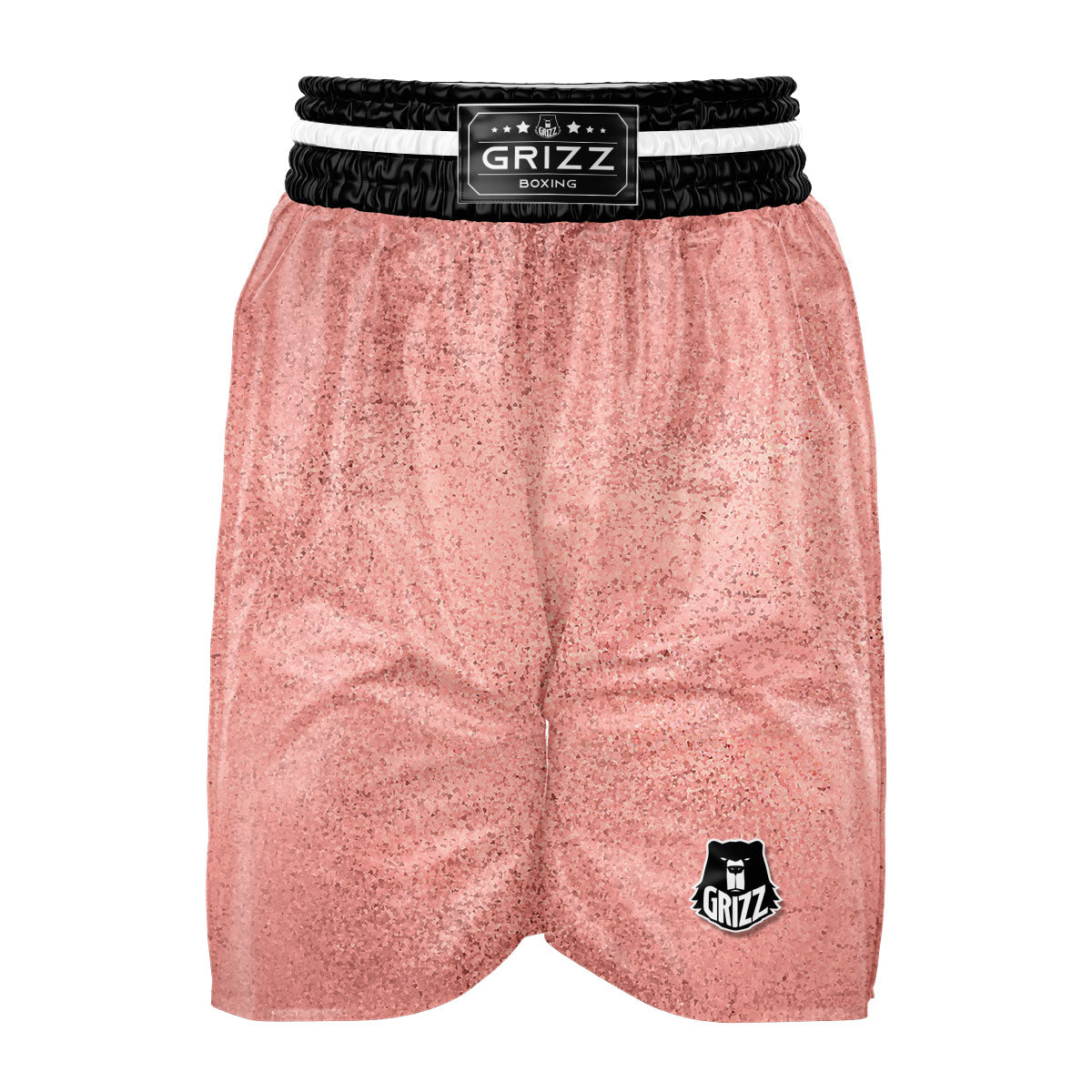 Rose Gold Texture Print Boxing Shorts-grizzshop