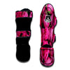 Rose Hot Pink Print Muay Thai Shin Guards-grizzshop