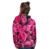 Rose Hot Pink Print Women's Hoodie-grizzshop