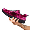 Rose Kaleidoscope Pink Print Black Sneaker-grizzshop