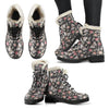 Rose Monarch Butterfly Pattern Print Comfy Winter Boots-grizzshop