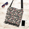 Rose Monarch Butterfly Pattern Print Crossbody Bags-grizzshop