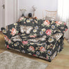 Rose Monarch Butterfly Pattern Print Loveseat Cover-grizzshop