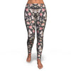 Rose Monarch Butterfly Pattern Print Pattern Women Leggings-grizzshop