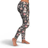 Rose Monarch Butterfly Pattern Print Pattern Women Leggings-grizzshop