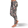 Rose Monarch Butterfly Pattern Print Pattern Women Leggings-grizzshop