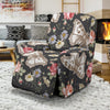 Rose Monarch Butterfly Pattern Print Recliner Cover-grizzshop