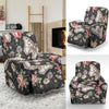 Rose Monarch Butterfly Pattern Print Recliner Cover-grizzshop