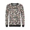 Rose Monarch Butterfly Pattern Print Women Crewneck Sweatshirt-grizzshop