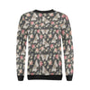 Rose Monarch Butterfly Pattern Print Women Crewneck Sweatshirt-grizzshop