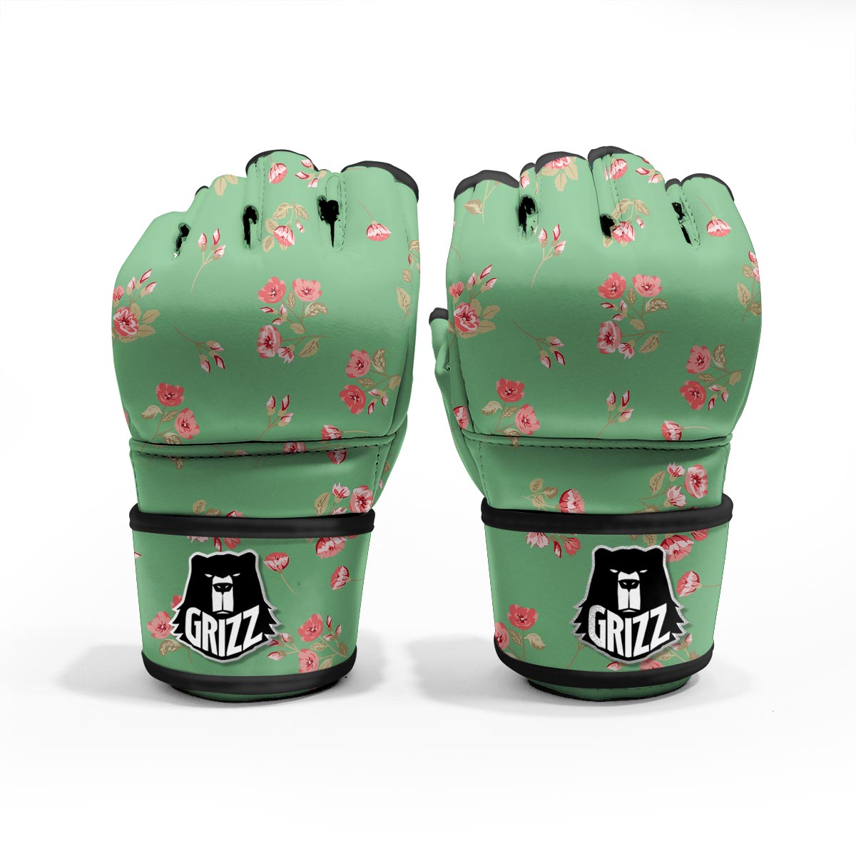 Rose Petals Print Pattern MMA Gloves-grizzshop