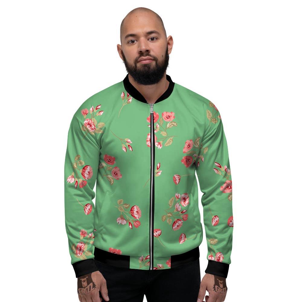 Rose Petals Print Pattern Men's Bomber Jacket-grizzshop