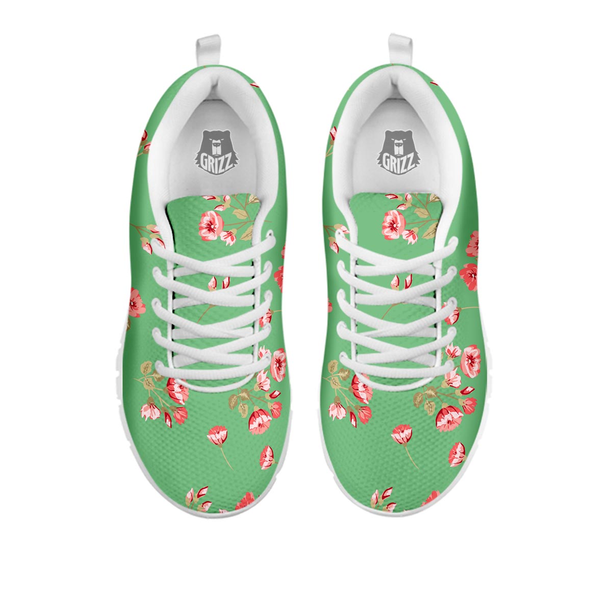 Rose Petals Print Pattern White Sneaker-grizzshop