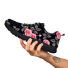 Rose Pink Print Pattern Black Sneaker-grizzshop