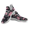 Rose Pink Print Pattern White Athletic Shoes-grizzshop