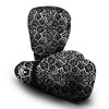 Rose Print Monochrome Pattern Boxing Gloves-grizzshop