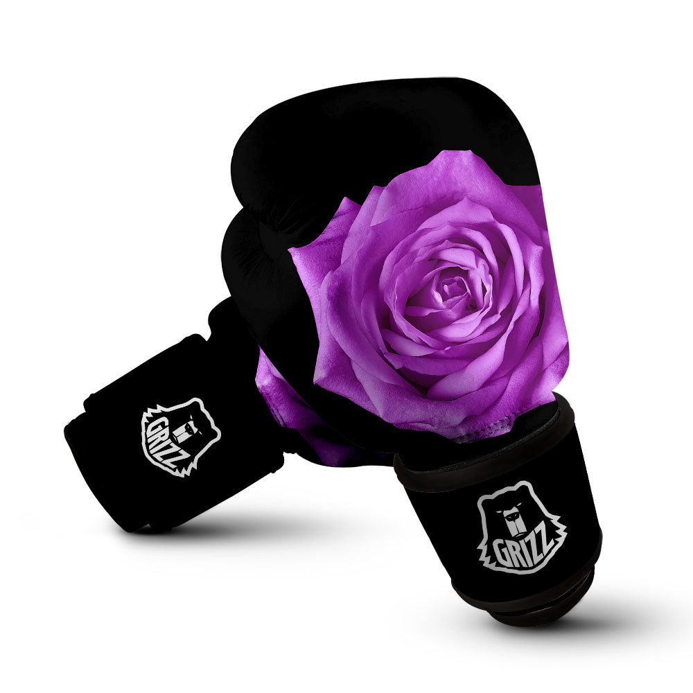 Rose Purple Dark Print Boxing Gloves-grizzshop