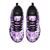 Rose Purple Print Pattern Black Sneaker-grizzshop