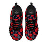 Rose Red Print Pattern Black Sneaker-grizzshop