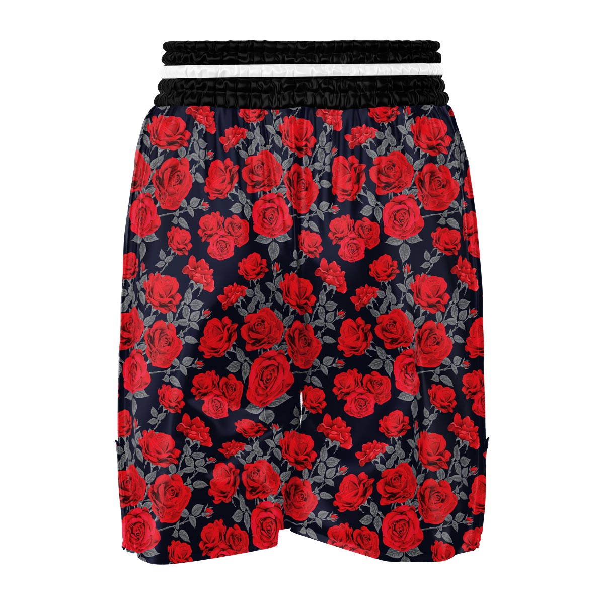 Rose Red Print Pattern Boxing Shorts-grizzshop