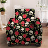 Rose Skull Armchair Cover-grizzshop