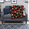 Rose Skull Blanket-grizzshop