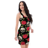 Rose Skull Bodycon Dress-grizzshop