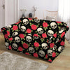 Rose Skull Loveseat Cover-grizzshop