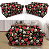 Rose Skull Loveseat Cover-grizzshop