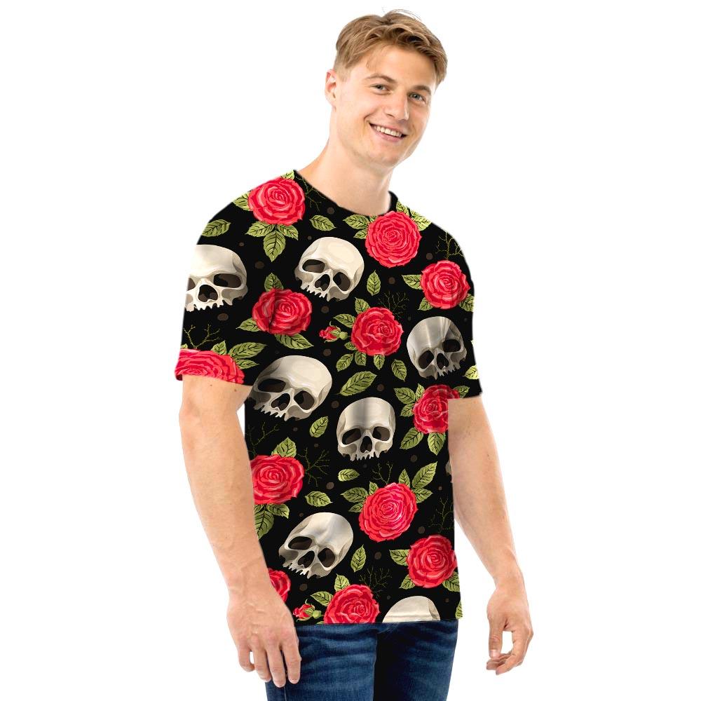 Rose Skull Men T Shirt-grizzshop