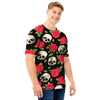 Rose Skull Men T Shirt-grizzshop