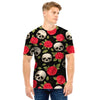 Rose Skull Men T Shirt-grizzshop