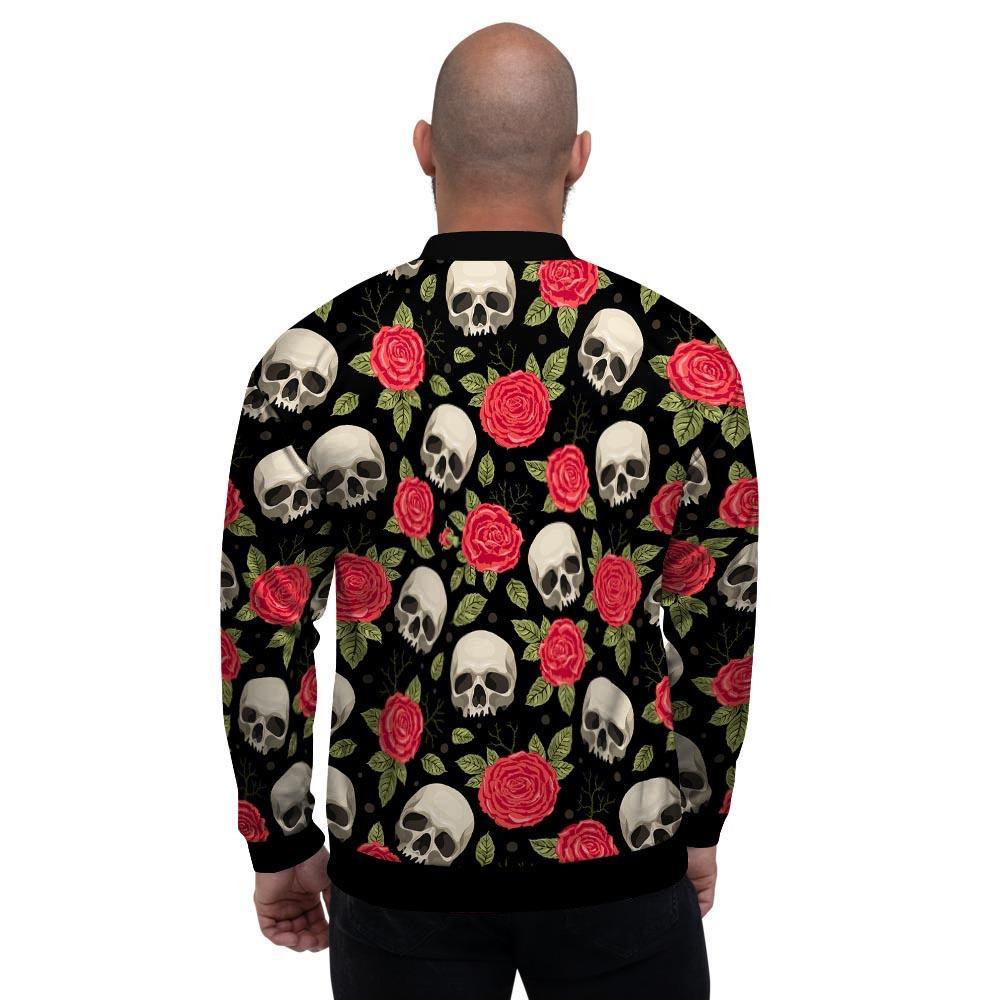 Rose Skull Men's Bomber Jacket-grizzshop