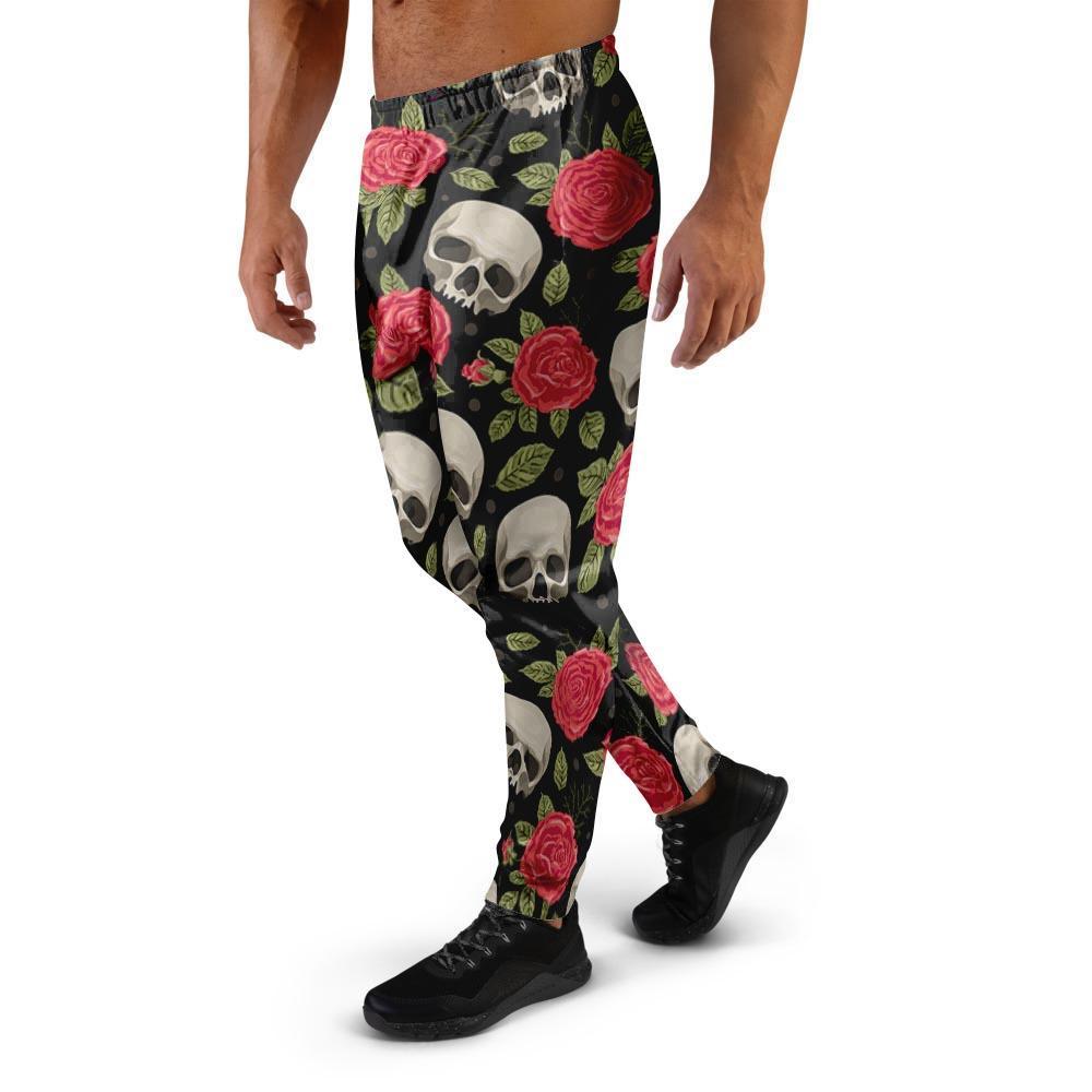 Rose Skull Men's Joggers-grizzshop