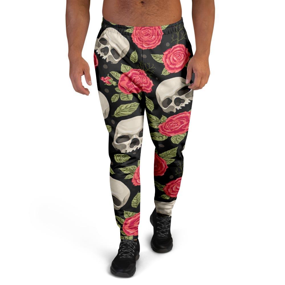Rose Skull Men's Joggers-grizzshop