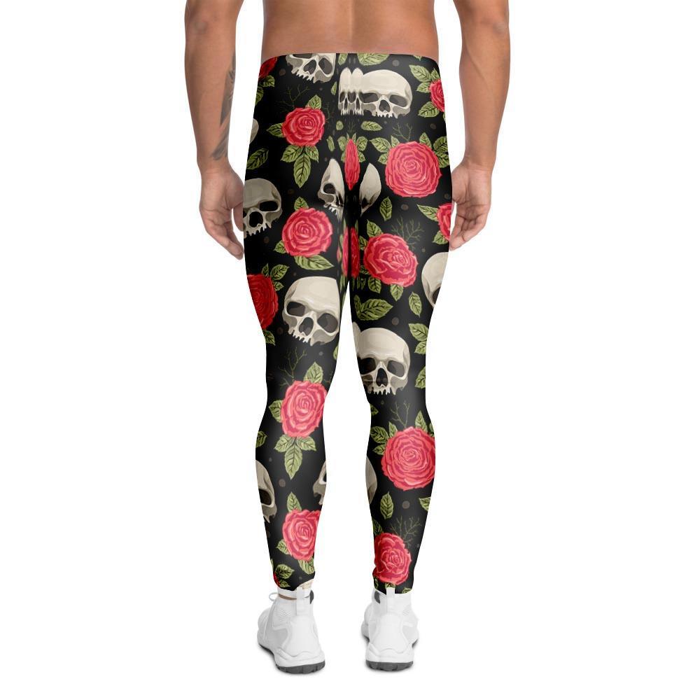 Rose Skull Men's Leggings-grizzshop