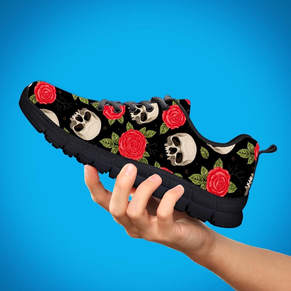 Rose Skull Men's Sneakers-grizzshop