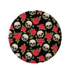 Rose Skull Round Rug-grizzshop