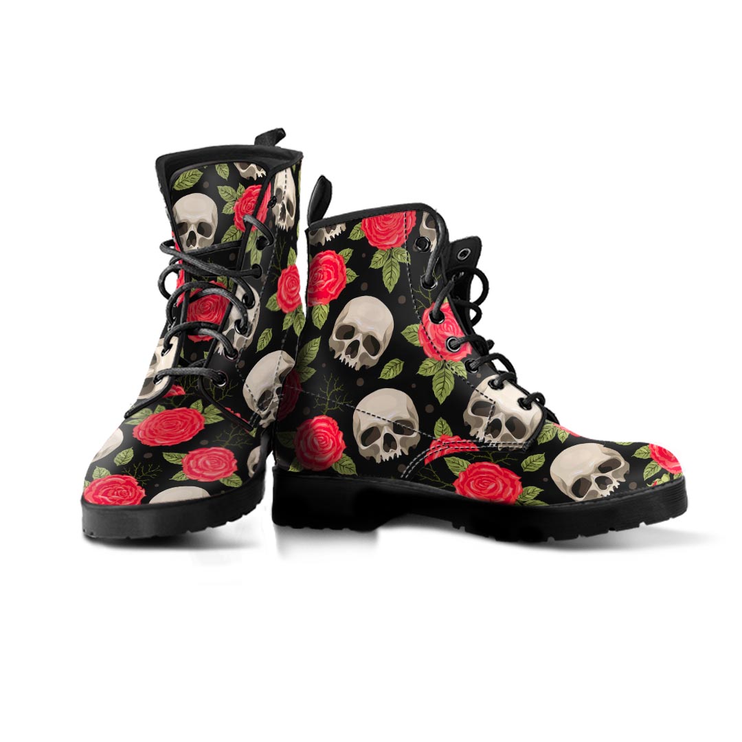 Rose Skull Women's Boots-grizzshop