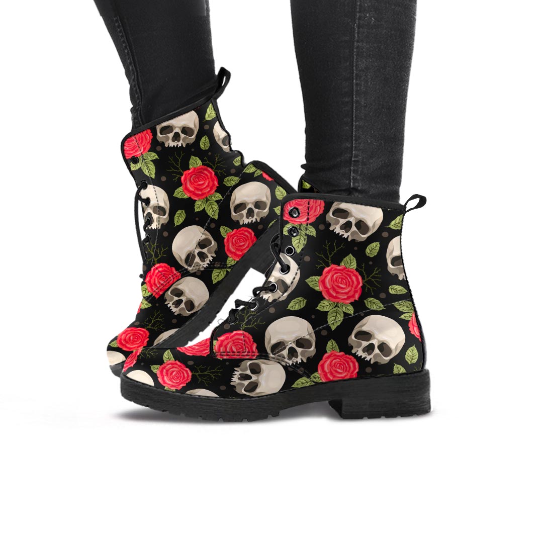 Rose Skull Women's Boots-grizzshop