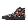 Rose Skull Women's High Top Shoes-grizzshop