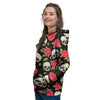 Rose Skull Women's Hoodie-grizzshop