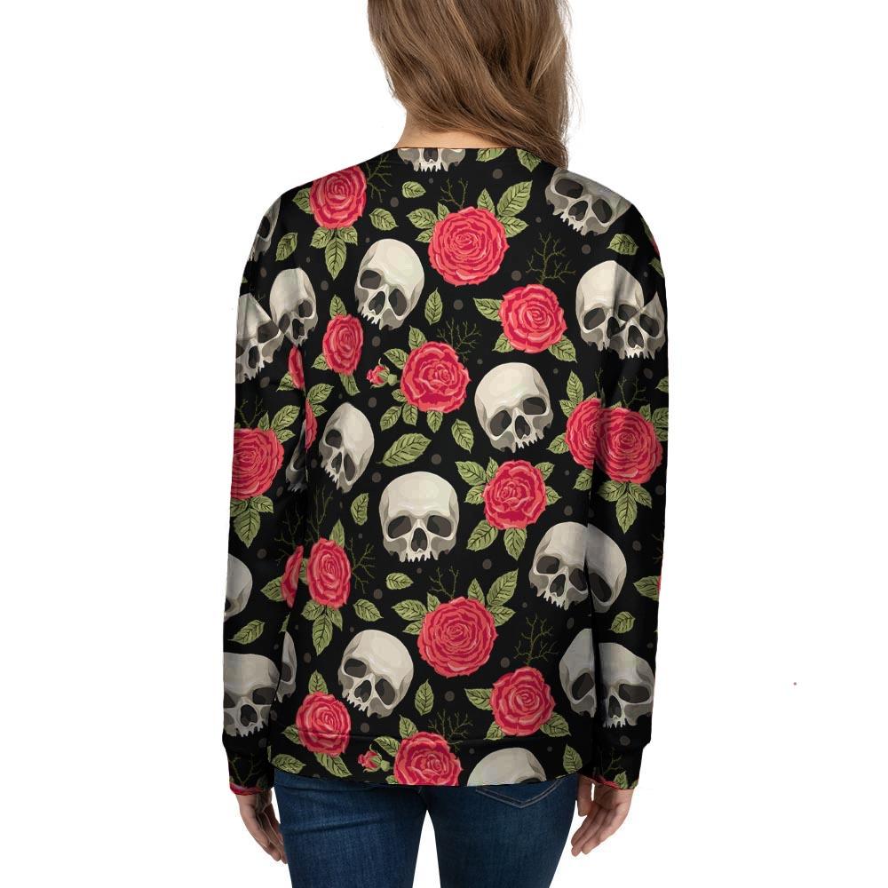 Rose Skull Women's Sweatshirt-grizzshop