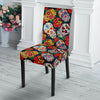 Rose Sugar Skull Skeleton Girly Floral Pattern Print Chair Cover-grizzshop