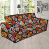 Rose Sugar Skull Skeleton Girly Floral Pattern Print Sofa Covers-grizzshop