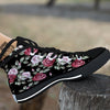 Rose Valentine's Day Print Pattern Black High Top Shoes-grizzshop