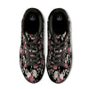 Rose Valentine's Day Print Pattern Black Low Top Sneakers-grizzshop