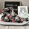 Rose Valentine's Day Print Pattern High Top Sneakers-grizzshop