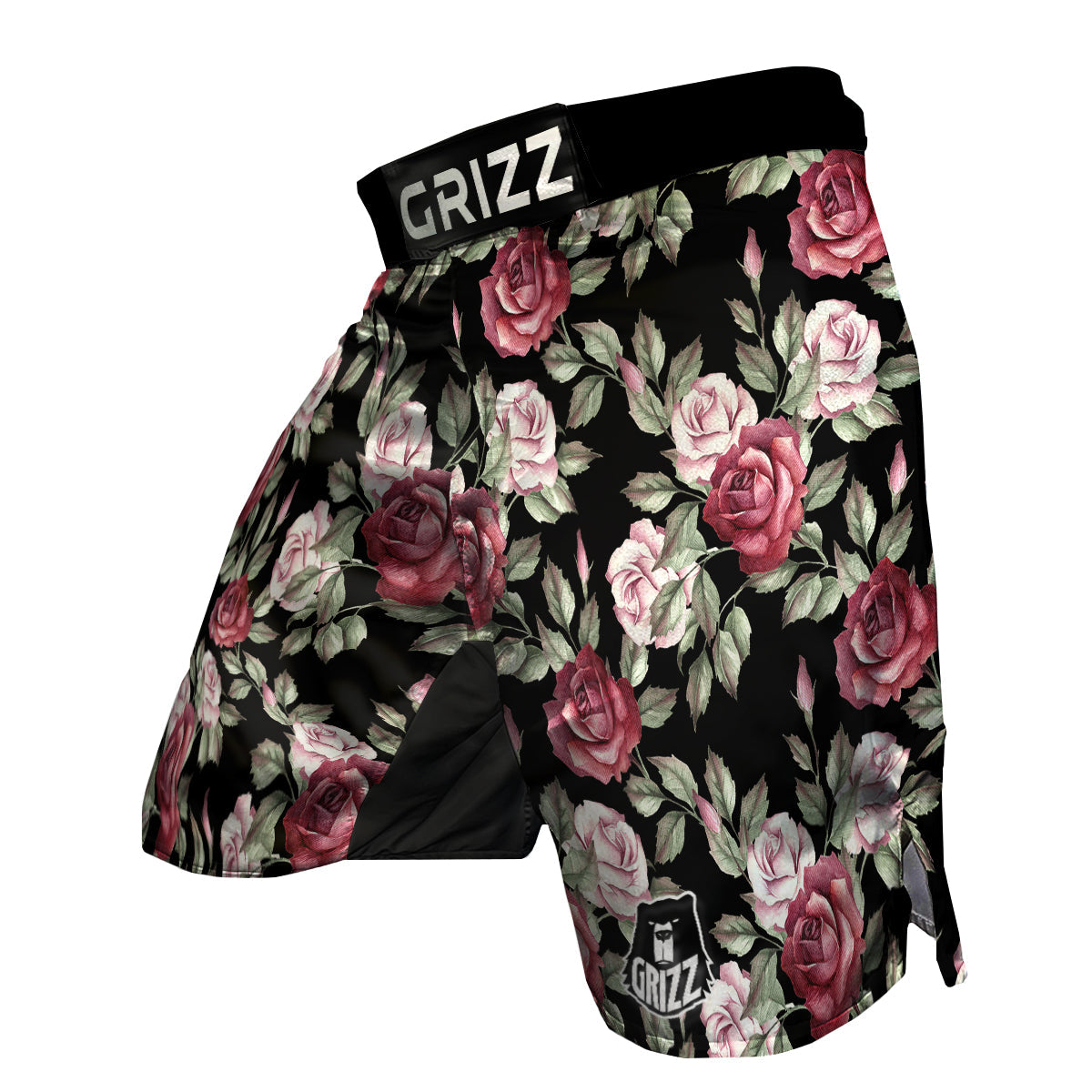 Rose Valentine's Day Print Pattern MMA Shorts-grizzshop